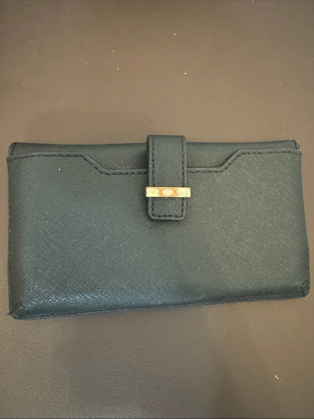 kate spade black saffiano wallet with phone slot